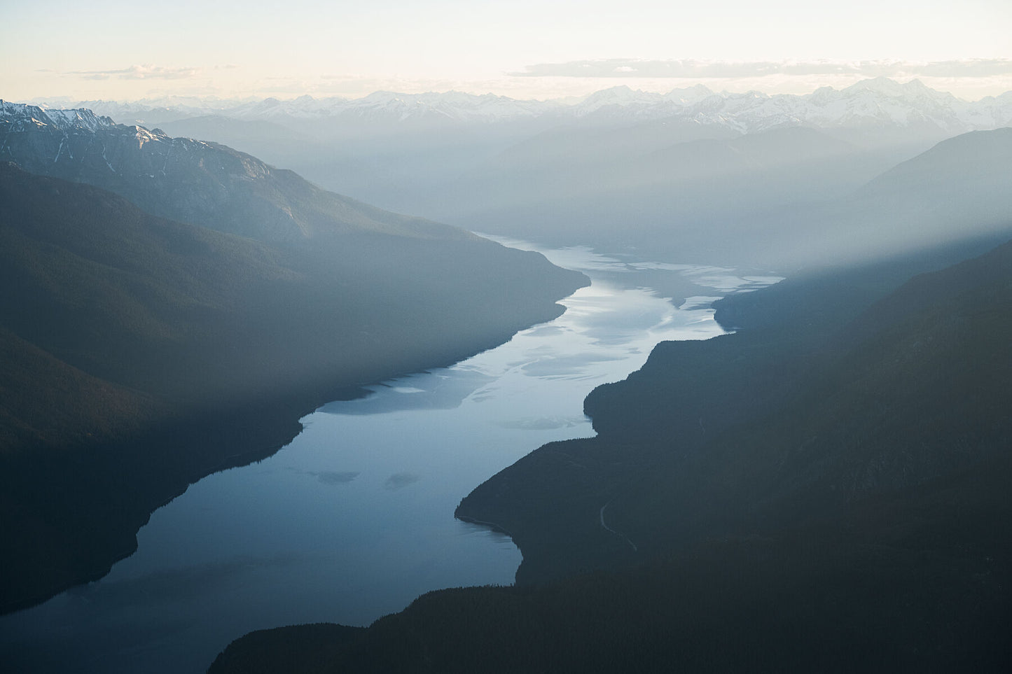A view of Slocan Lake in British Columbia's West Kootenay Region, limited edition print by Ashley Voykin Photography