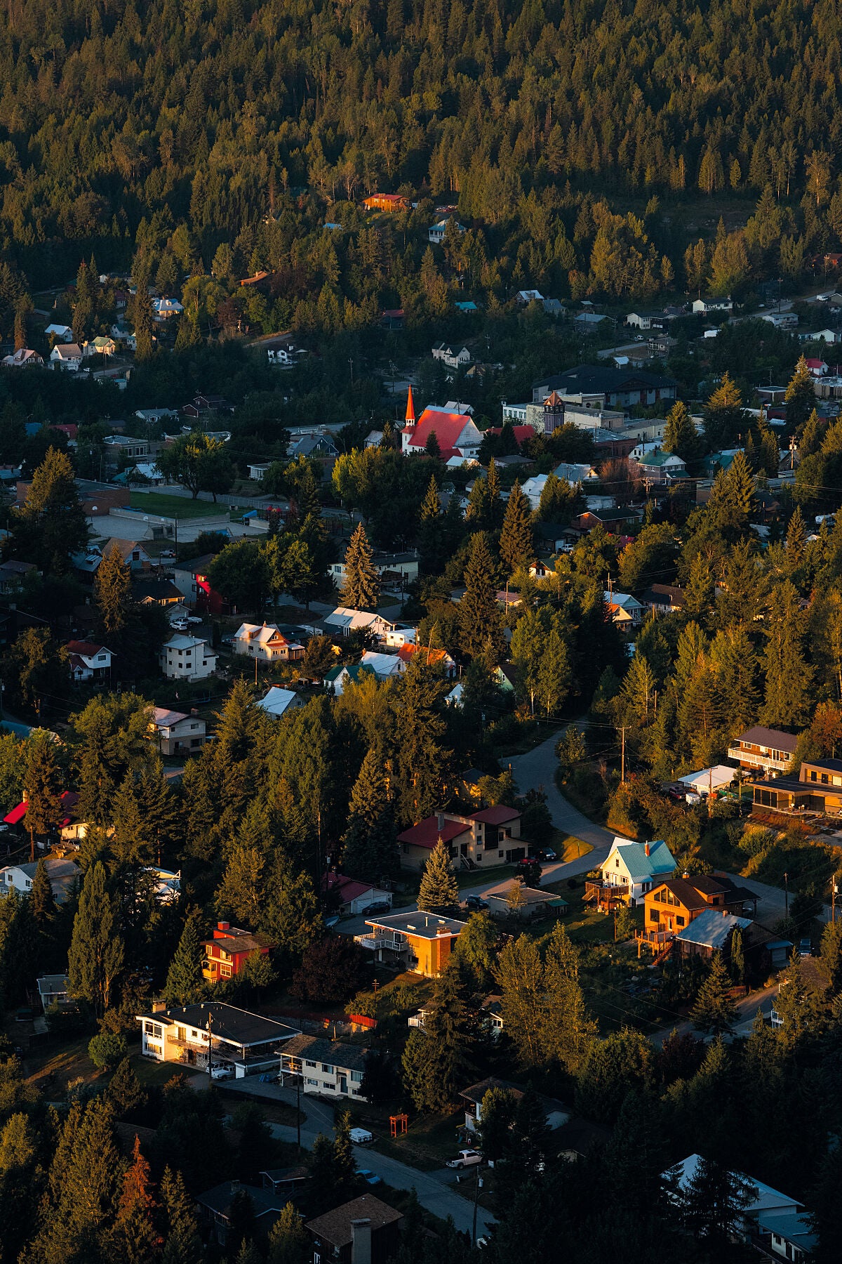 Sunrise view of Rossland British Columbia, West Kootenay fine art photography by Ashley Voykin